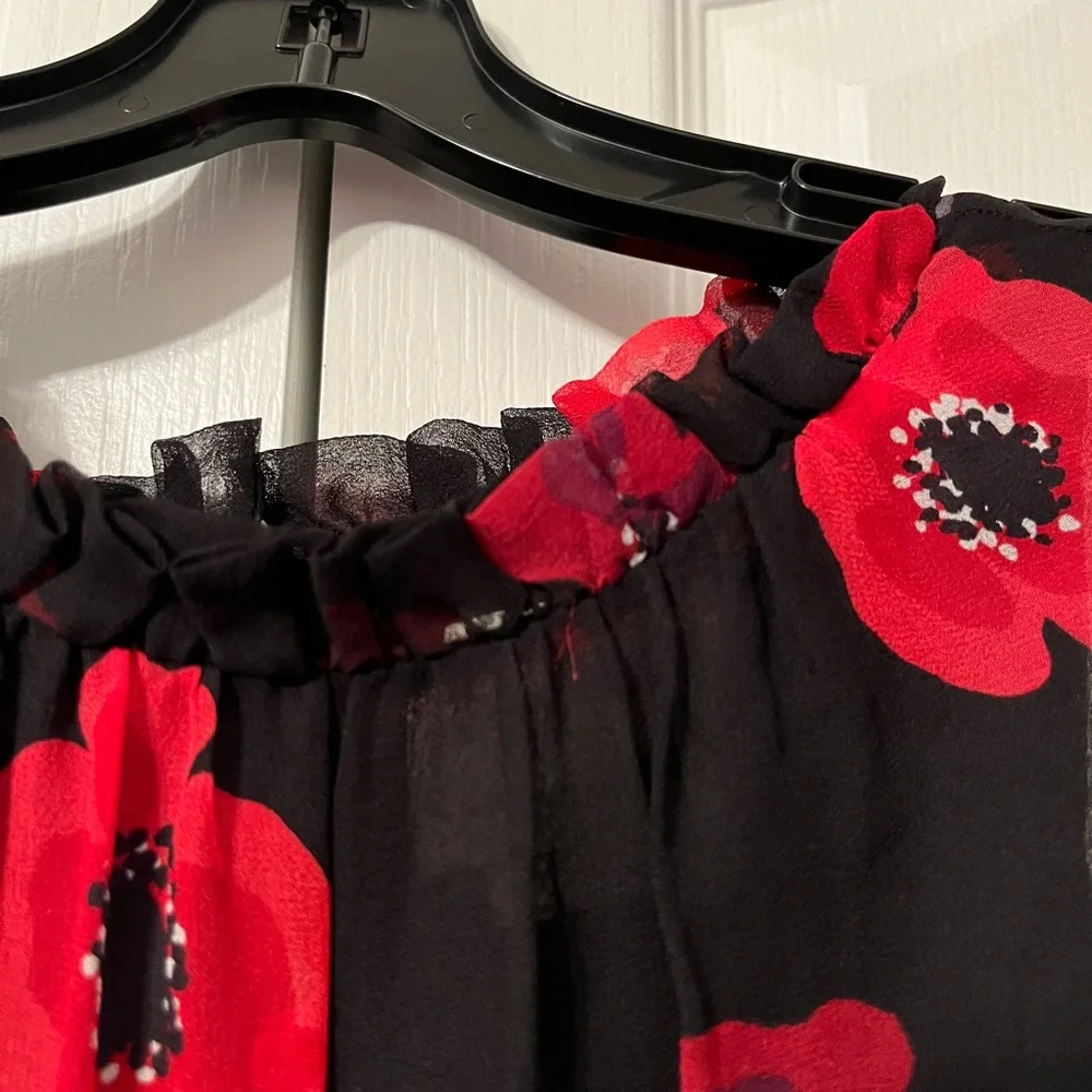 Kate Spade Red Poppy Floral Dress Size 4